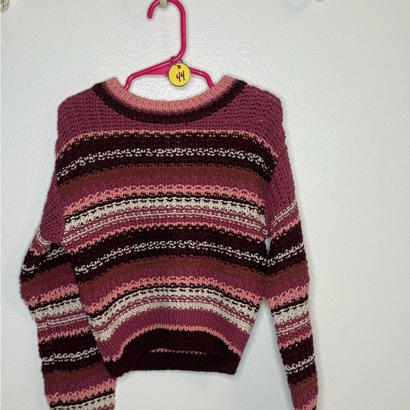 Cozy Pink and Brown Fair Isle Sweater - Picture 1 of 1